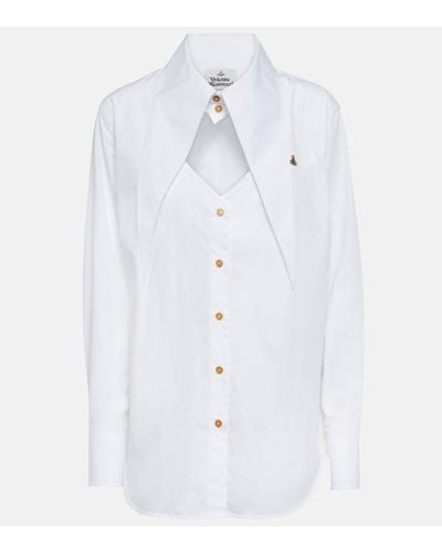 Vivienne Westwood Cut-out Cotton Shirt - White