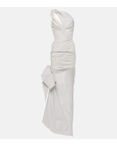 Maticevski Brightness Asymmetric Draped Gown - White