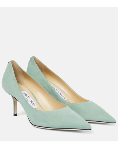 Jimmy Choo Love 65 Suede Court Shoes - Green