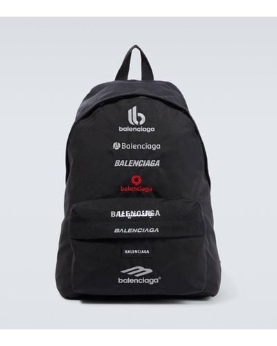 Balenciaga Explorer Logo Backpack - Black