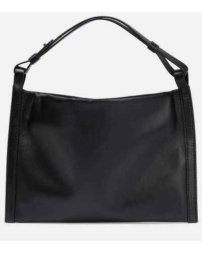 Proenza Schouler White Label Minetta Medium Leather Shoulder Bag - Black