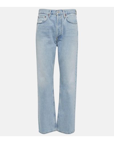 Agolde 90's Pinch Waist High-rise Straight Jeans - Blue