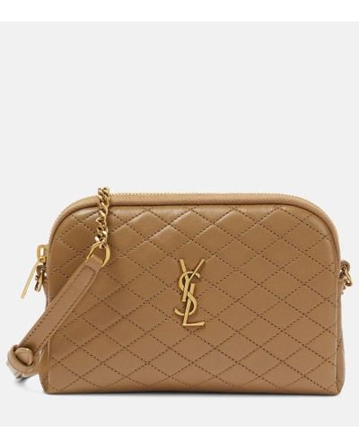 Saint Laurent Gabby Quilted Leather Crossbody Bag - Brown