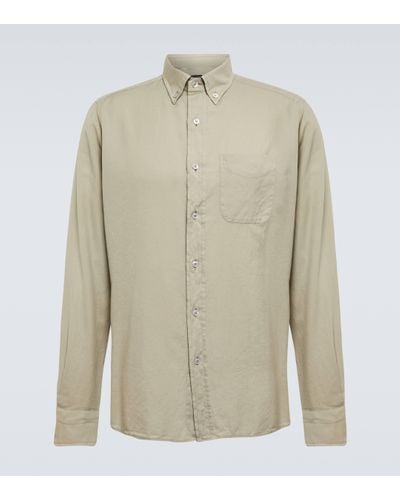 Tom Ford Cotton And Cashmere Shirt - Natural