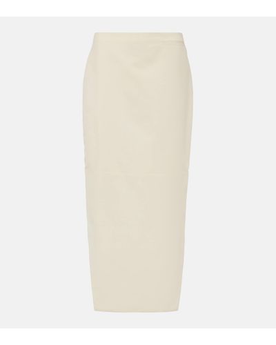 Givenchy Asymmetric Mohair And Wool Midi Skirt - White