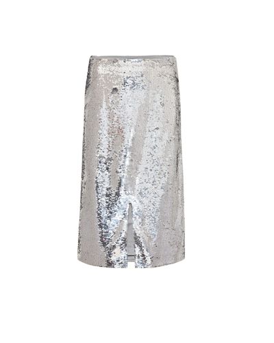Ganni Sequined Skirt - Metallic