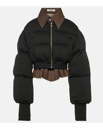 DIDU Cropped-Jacke aus Baumwolle - Schwarz