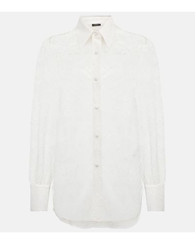 Oséree Lace Shirt - White
