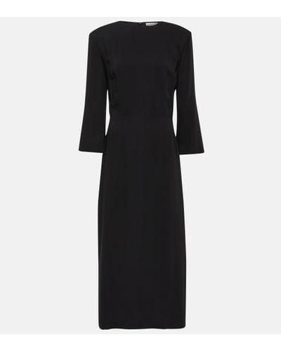 The Row Jery Silk Maxi Dress - Black