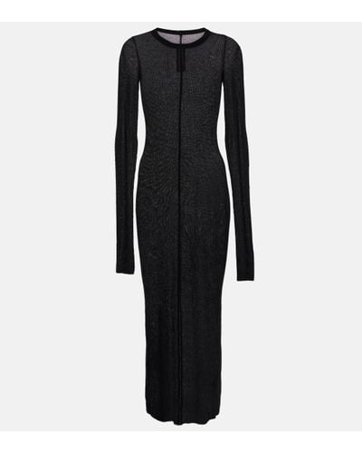 Rick Owens Knitted Midi Dress - Black