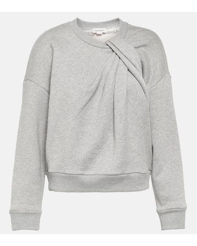 Alexander McQueen Sweatshirt aus Baumwoll-Jersey - Grau