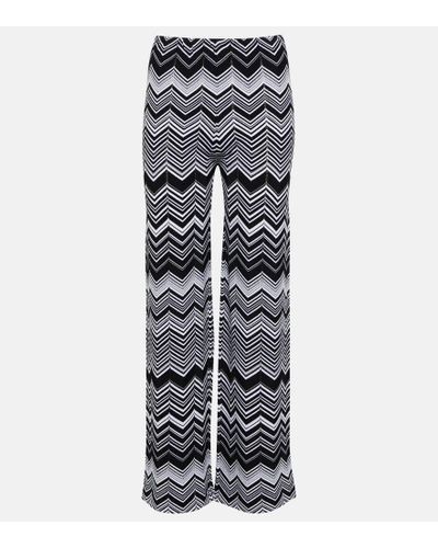 Missoni Pantalones rectos en zigzag - Gris