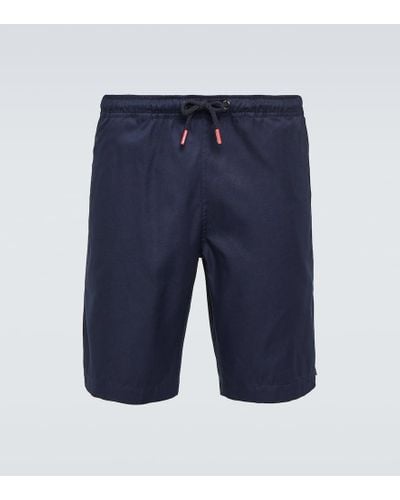 Kiton Shorts de algodon - Azul