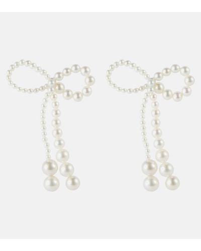 Sophie Bille Brahe Boucles d'oreilles Grande Rosette de Perles en or 14 ct et perles - Blanc