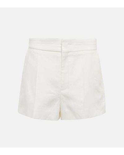 Chloé Chloe High-rise Linen Shorts - White