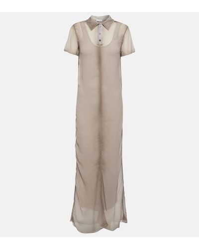 Loewe Silk Polo Dress - Natural