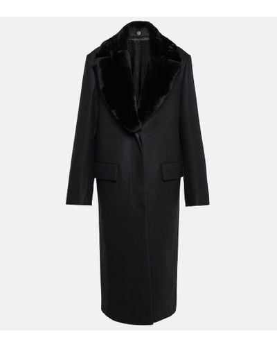 Totême Oversize-Mantel aus einem Wollgemisch - Schwarz