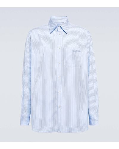 Valentino Striped Cotton Shirt - Blue