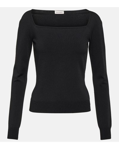 Alexander McQueen Jersey Top - Black