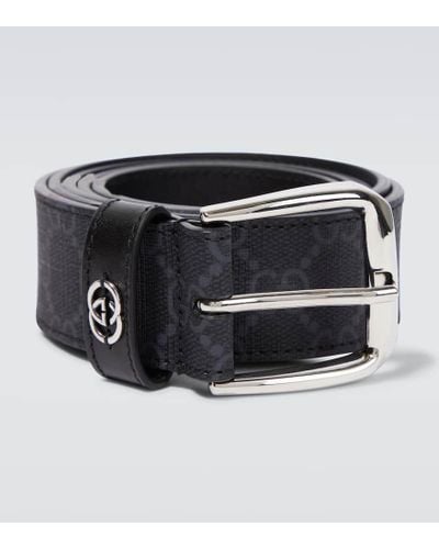 Gucci GG Leather Belt - Black