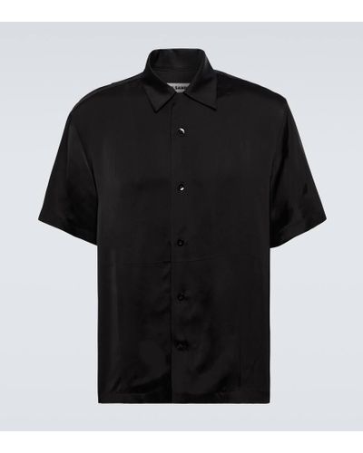 Jil Sander Camisa bowling Shirt 26 - Negro