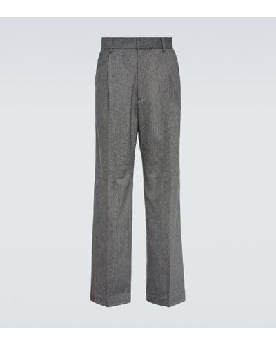Winnie New York Wool And Mohair Straight Pants - Gray