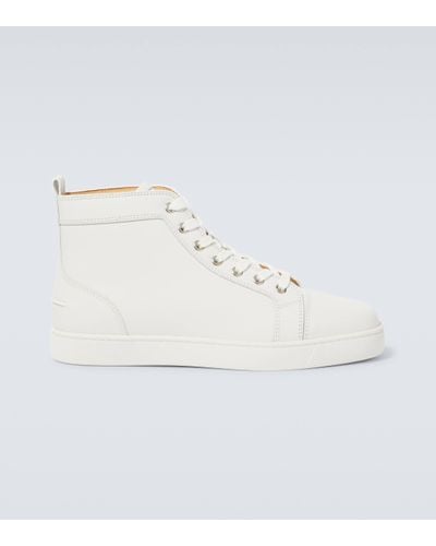 Christian Louboutin Louis Leather High-top Trainers - White
