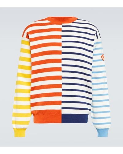 KENZO Pullover in cotone e lana a righe - Multicolore