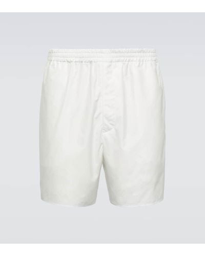 AURALEE Cotton Oxford Shorts - White