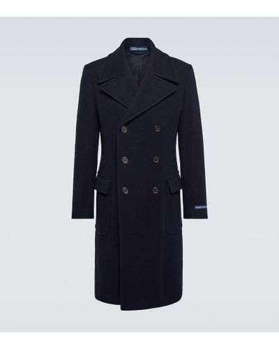Polo Ralph Lauren Mantel aus einem Wollgemisch - Blau