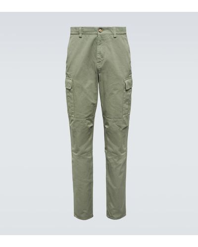 Brunello Cucinelli Pantalones cargo de algodon - Verde