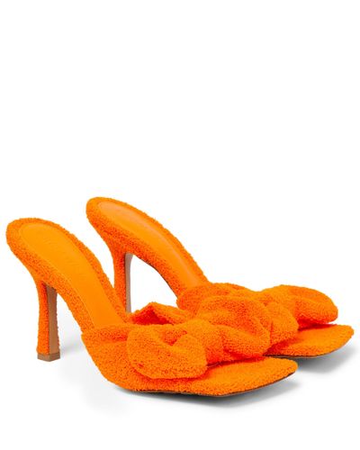 Bottega Veneta Stretch 90 Toweling Sandals - Orange