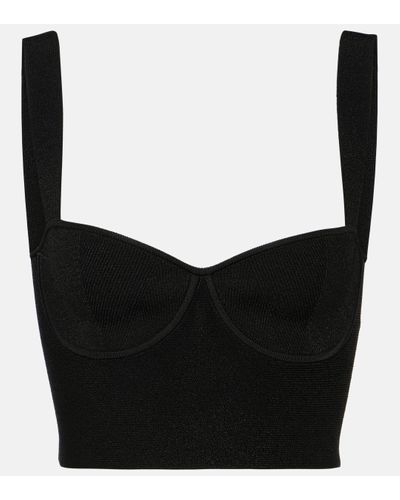 Galvan London Nyx Crop Top - Black