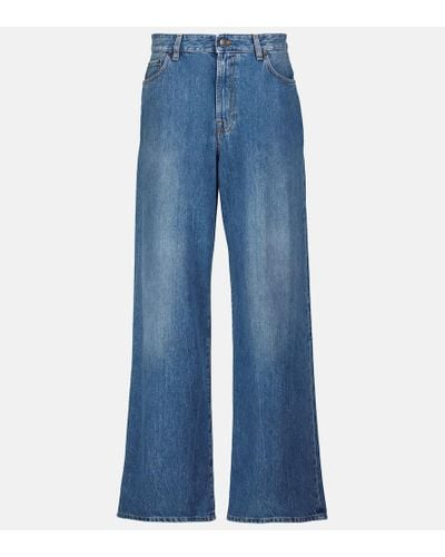 The Row High-Rise Jeans Egli mit weitem Bein - Blau