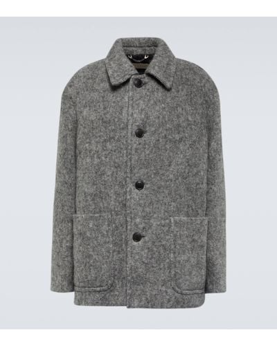 Dries Van Noten Single-breasted Coat - Grey