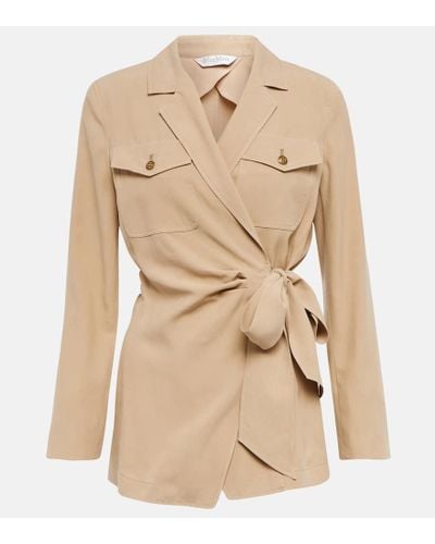 Max Mara Blazer aus Seide - Natur