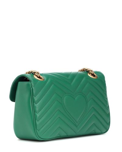 Borsa GG Marmont Small in pelle di Gucci in Verde | Lyst