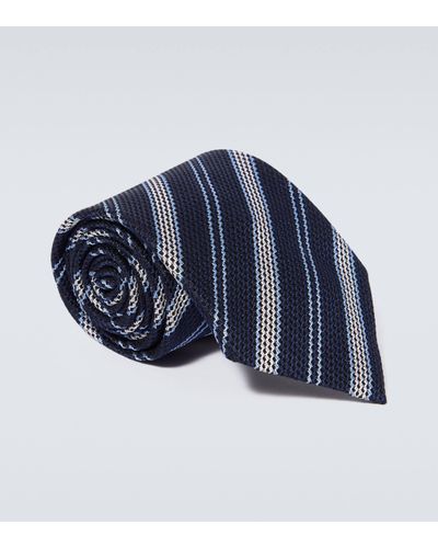 Zegna Jacquard Silk Tie - Blue