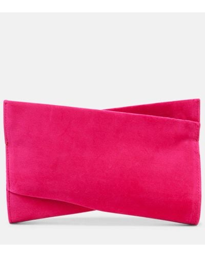 Christian Louboutin Loubitwist Small Cotton Velvet Clutch - Pink