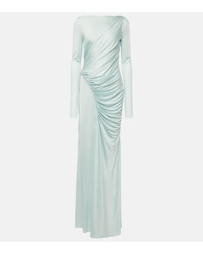 Givenchy Draped Jersey Gown - Blue