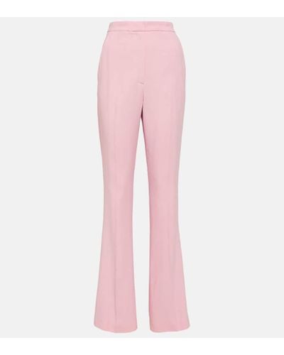 Alexander McQueen High-Rise-Hose aus Crepe - Pink