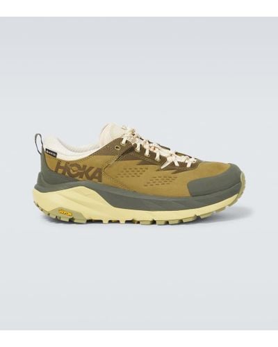 Hoka One One Sneakers Kaha Low in suede - Metallizzato