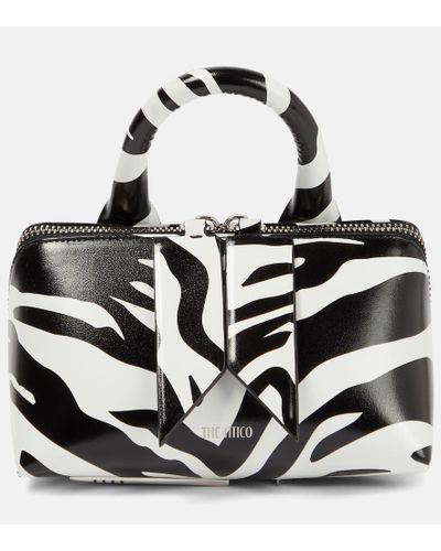 The Attico Borsa Friday Mini in pelle con stampa - Nero