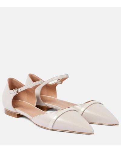 Malone Souliers Ulla Leather Ballet Flats - Natural