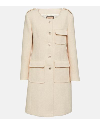 Gucci Cappotto in boucle di misto lana - Neutro