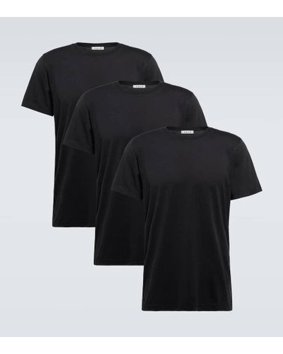CDLP Set di 3 T-shirt in jersey - Nero
