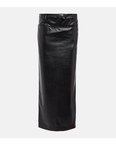 AYA MUSE Elfi Faux Leather Maxi Skirt - Black