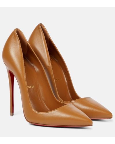 Christian Louboutin So Kate 120 Leather Court Shoes - Brown