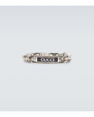 Gucci Armband aus Sterlingsilber und Emaille - Weiß