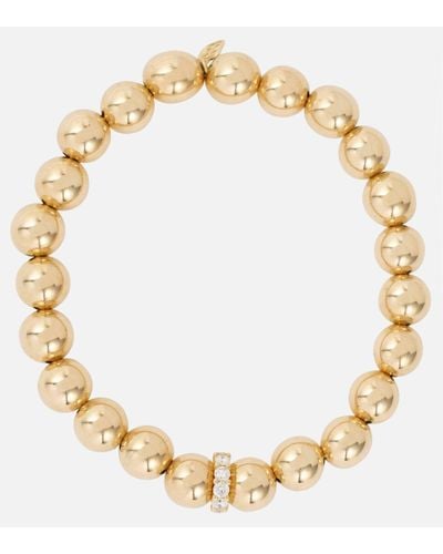 Sydney Evan Cocktail 14kt Gold Beaded Bracelet With Diamonds - Metallic